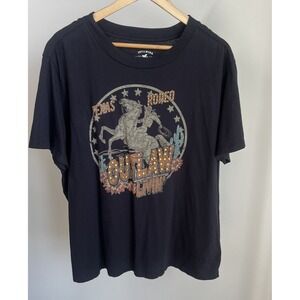 Idyllwind Wylie Studded Fringe Miranda Lambert Black Shirt Sz XL Festival